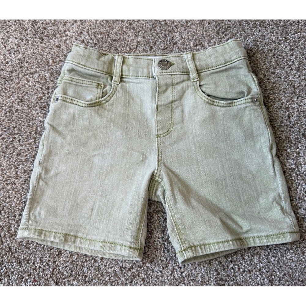 Zara Kids Sage Green Denim Shorts Size 2-3 Years Boys Girls‎ Unisex Cotton Blend